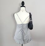 Y2K Harley-Davidson Bedazzled Graphic Lace-Up Tank Top