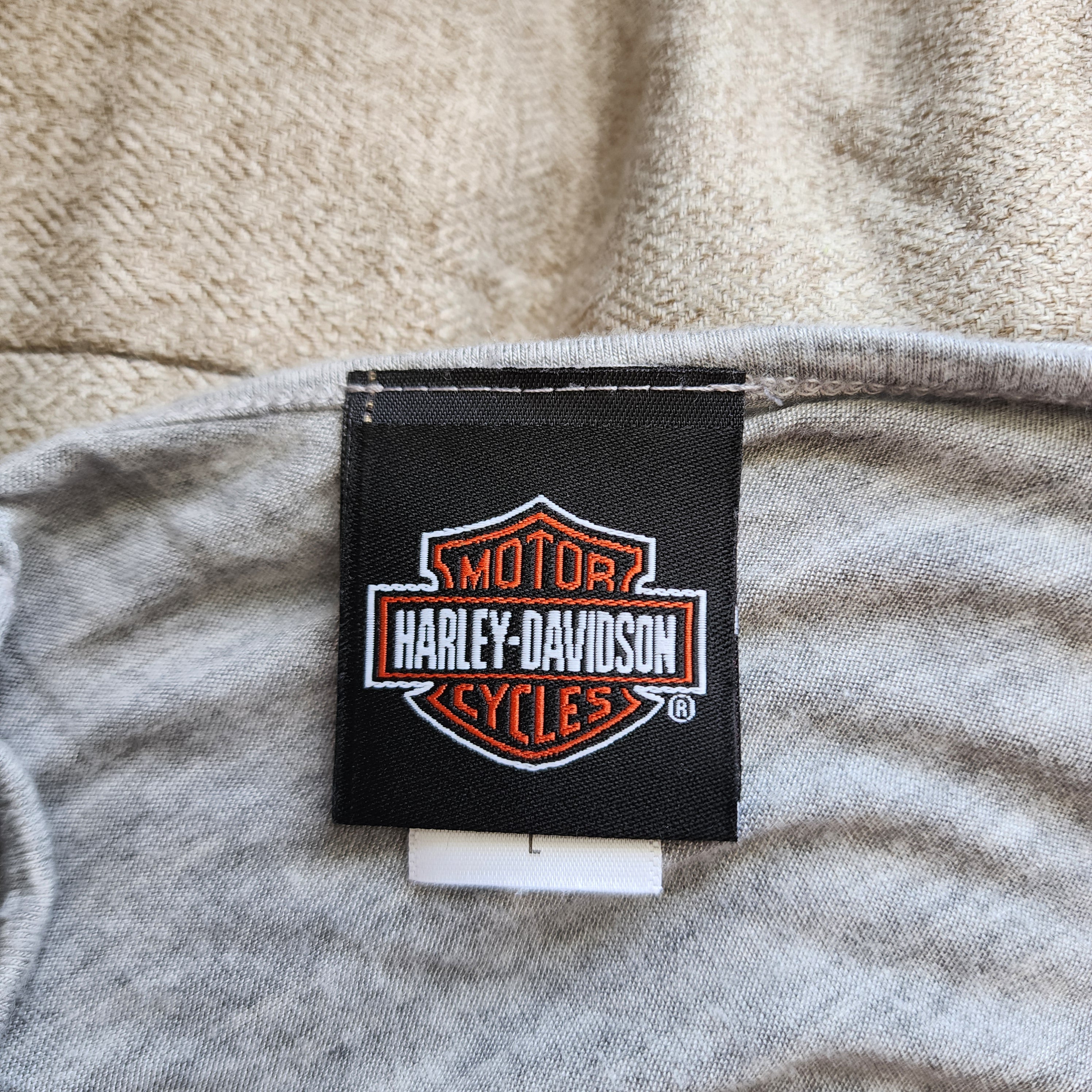Y2K Harley-Davidson Bedazzled Graphic Lace-Up Tank Top