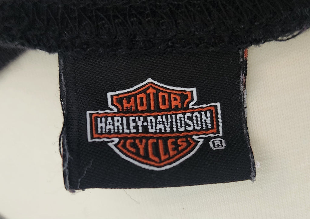 Y2K Harley-Davidson Black Graphic Cut-Out Top