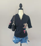 Y2K Grunge Skull Graphic Distressed Zip-Up Hoodie