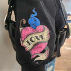 Y2K Grunge Skull Graphic Distressed Zip-Up Hoodie