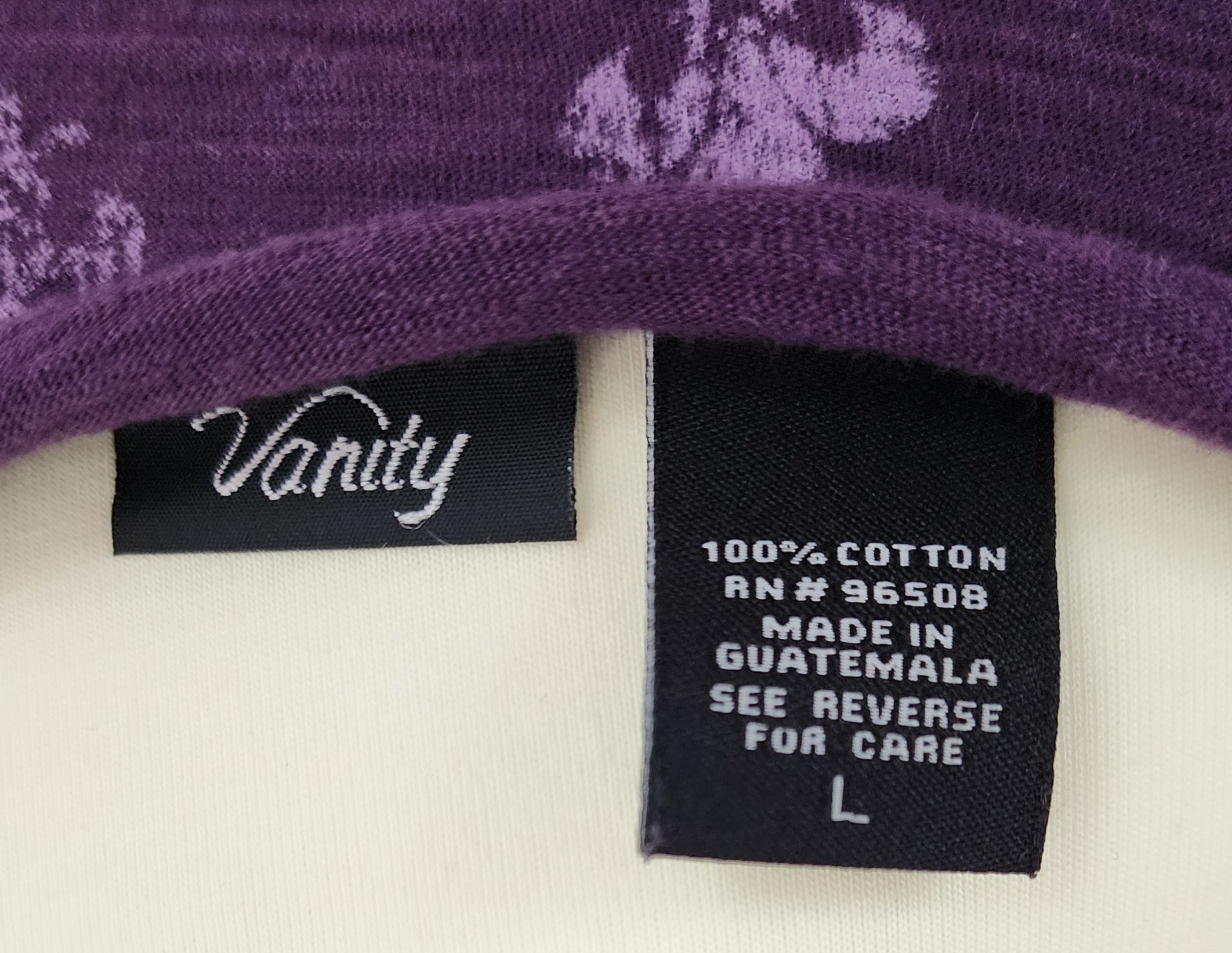 Vanity Purple and Silver Glitter Cathedral Henley Top