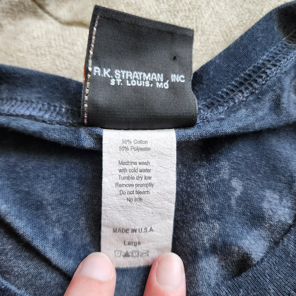 Y2K Harley-Davidson Navy Blue Graphic Print Top