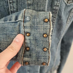 Vintage 105th Anniversary Harley-Davidson Studded Button-Up Denim Jacket