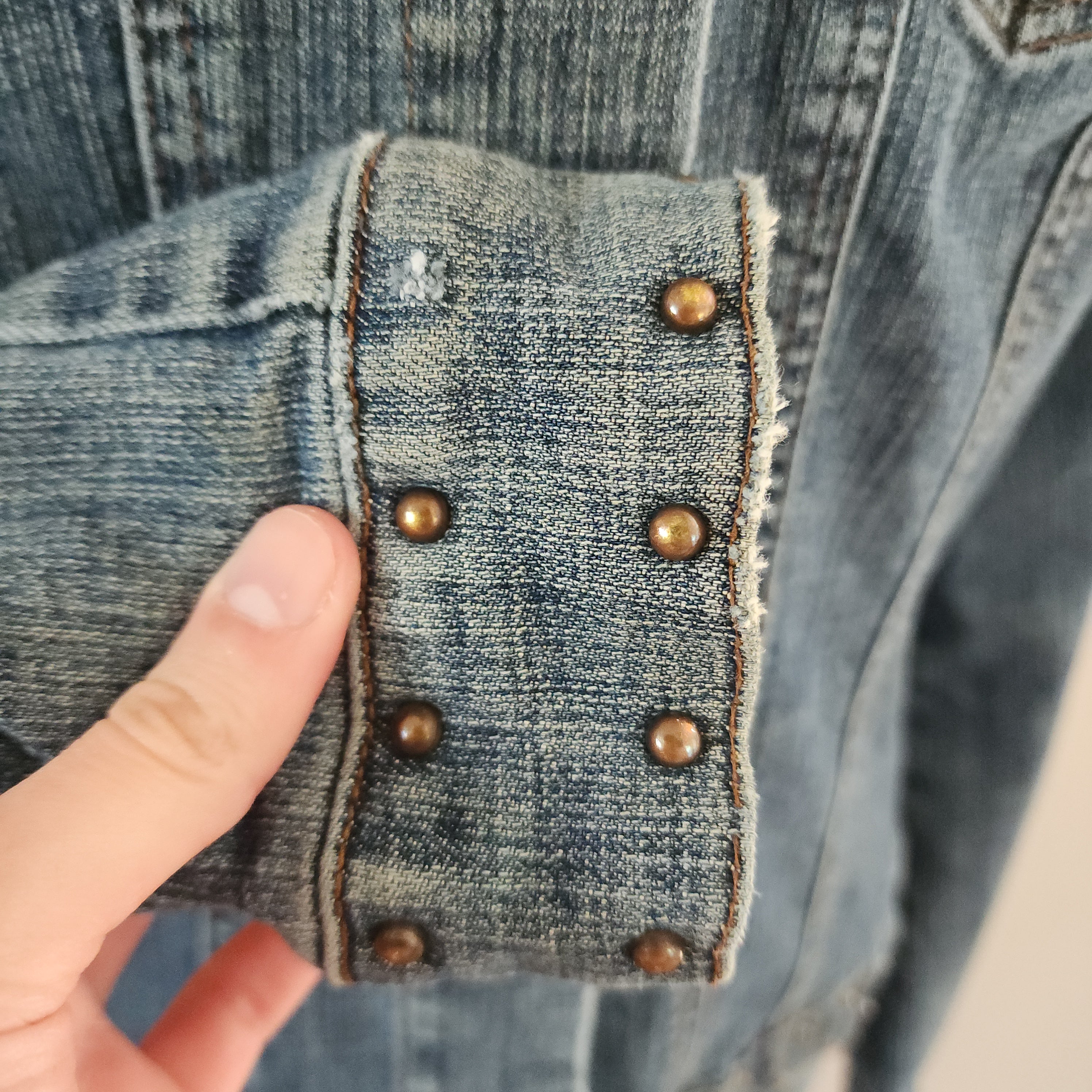 Vintage 105th Anniversary Harley-Davidson Studded Button-Up Denim Jacket