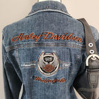 Vintage 105th Anniversary Harley-Davidson Studded Button-Up Denim Jacket