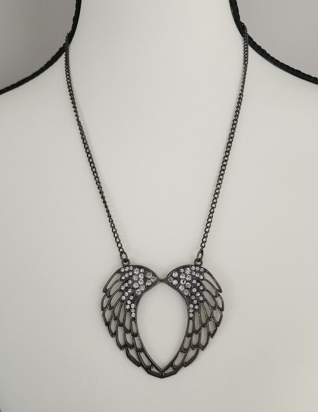 Cathedral Wings Rhinestone Fashion Necklace