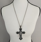 Grunge Cross Rhinestones Fashion Necklace