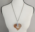 Heart Cheetah Print Wire Fashion Necklace