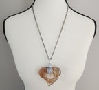 Heart Cheetah Print Wire Fashion Necklace