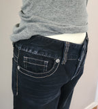Y2K Inspired Guess Low Rise Very Dark Wash Blue Bootcut Denim Jeans
