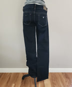 Y2K Inspired Guess Low Rise Very Dark Wash Blue Bootcut Denim Jeans