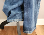Y2K Miss Me Low Rise Medium Wash Cathedral Embellished Bootcut Denim Jeans