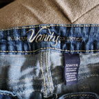 Y2K Vanity Mid Rise Medium Wash Cathedral Embellished Bootcut Denim Jeans