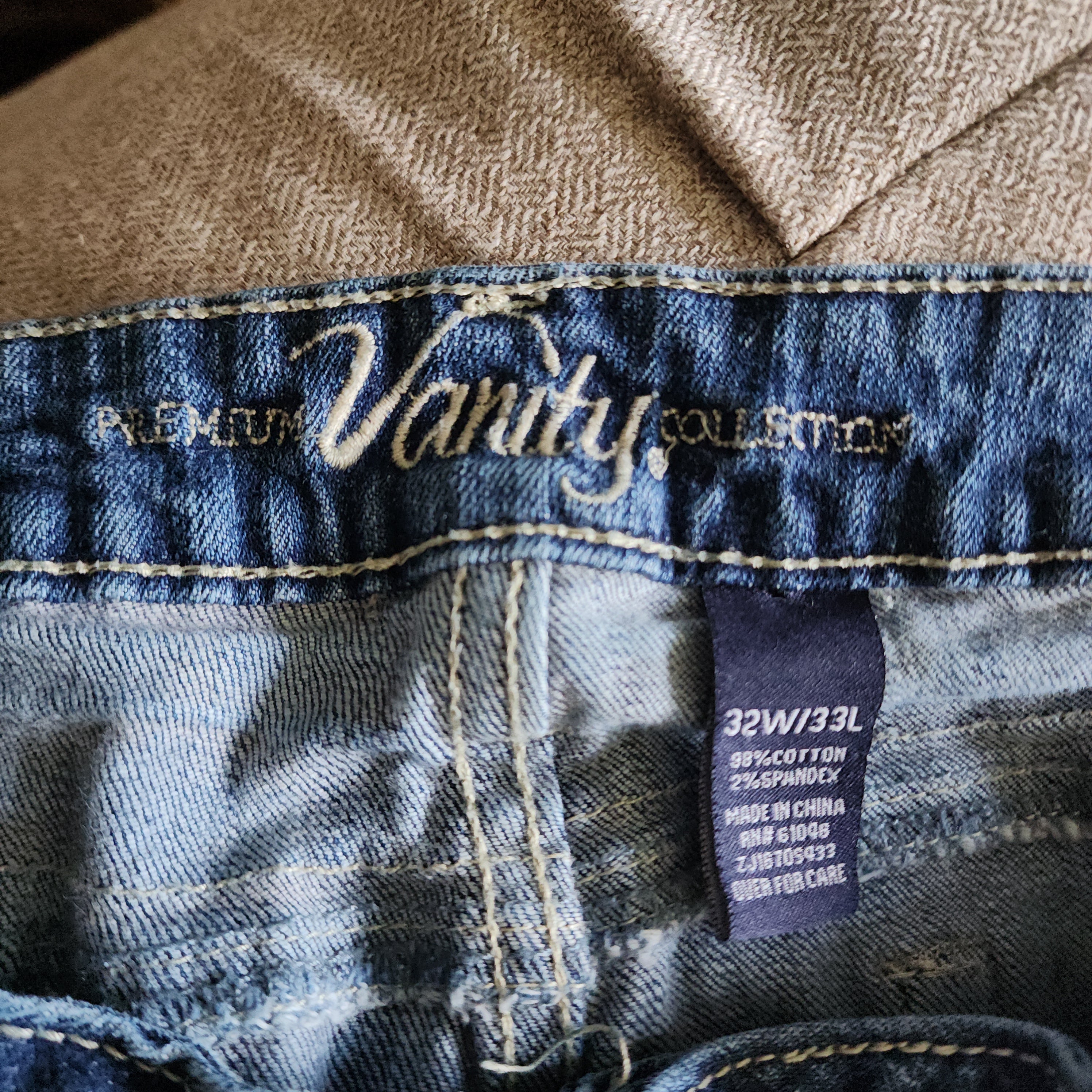 Y2K Vanity Mid Rise Medium Wash Cathedral Embellished Bootcut Denim Jeans