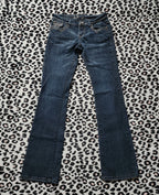 Y2K L.A. Idol Low Rise Dark Grey Wash Embellished Bootcut Denim Jeans