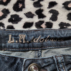 Y2K L.A. Idol Low Rise Dark Grey Wash Embellished Bootcut Denim Jeans