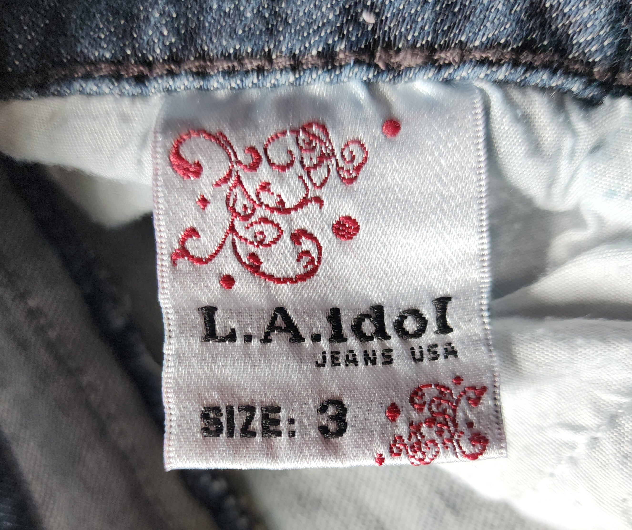Y2K L.A. Idol Low Rise Dark Grey Wash Embellished Bootcut Denim Jeans