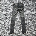 Y2K Rock Revival Low Rise Dark Grey Cathedral Embellished Bootcut Denim Jeans