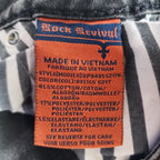 Y2K Rock Revival Low Rise Dark Grey Cathedral Embellished Bootcut Denim Jeans