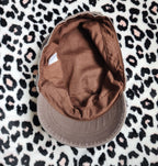 Y2K Inspired Brown Patchwork Distressed Cadet Hat