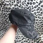 Y2K Football Beaded Distressed Graphic Print Cadet Hat