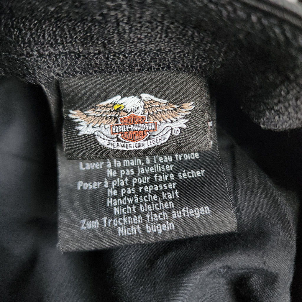 Harley-Davidson Black Sequin Embroidered Graphic Print Cadet Cap
