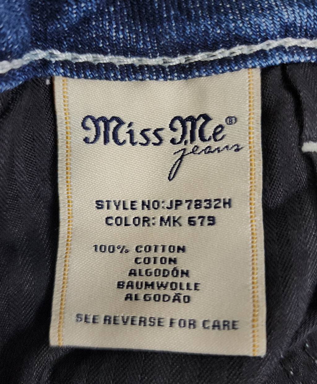 Y2K Miss Me American Embroidered Low Rise Ombre Blue Denim Frayed Shorts