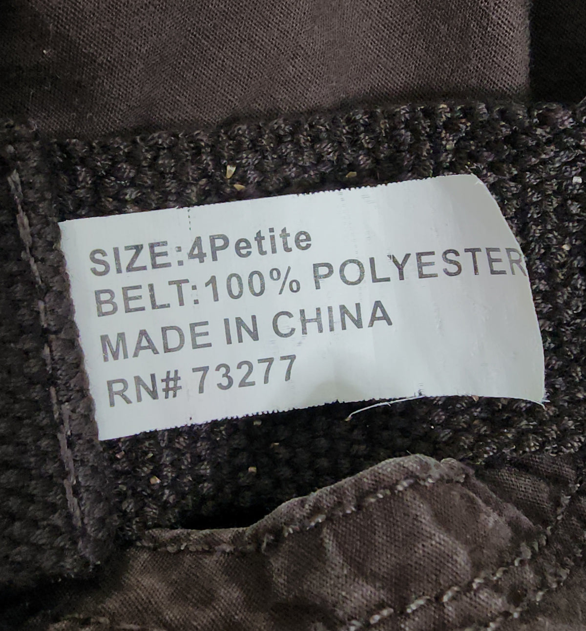 Y2K Brown Lowrise Cargo Capris with Built-In Studded Belt
