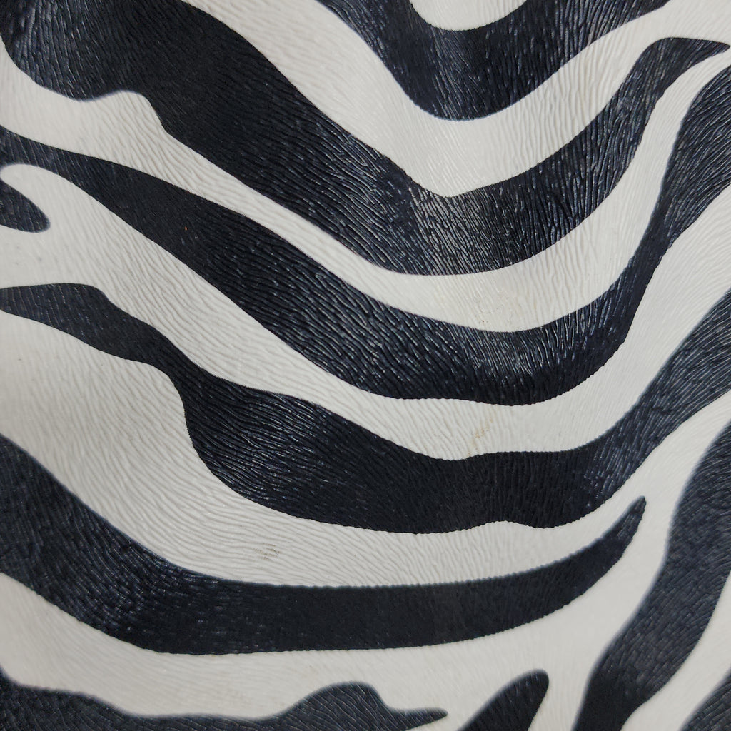 Y2K Styled Zebra Print Shoulder Bag with Flower Detail