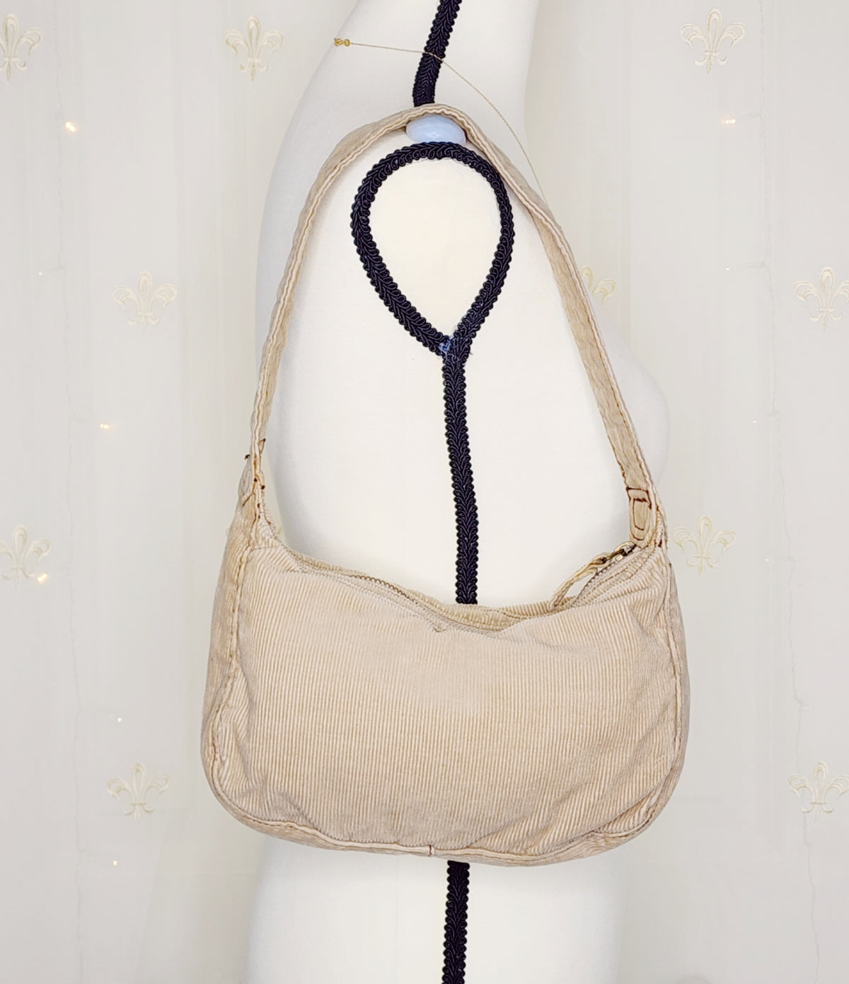 Y2K Old Navy Tan Corduroy Hobo Bag