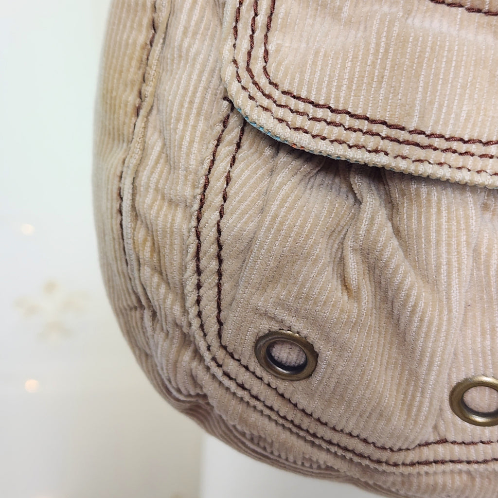Y2K Old Navy Tan Corduroy Hobo Bag