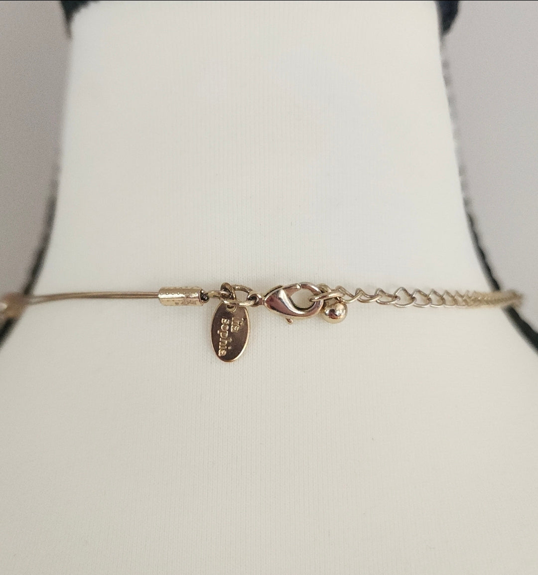 Brown Beaded Layered Fashion Necklace