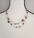 Brown Beaded Layered Fashion Necklace