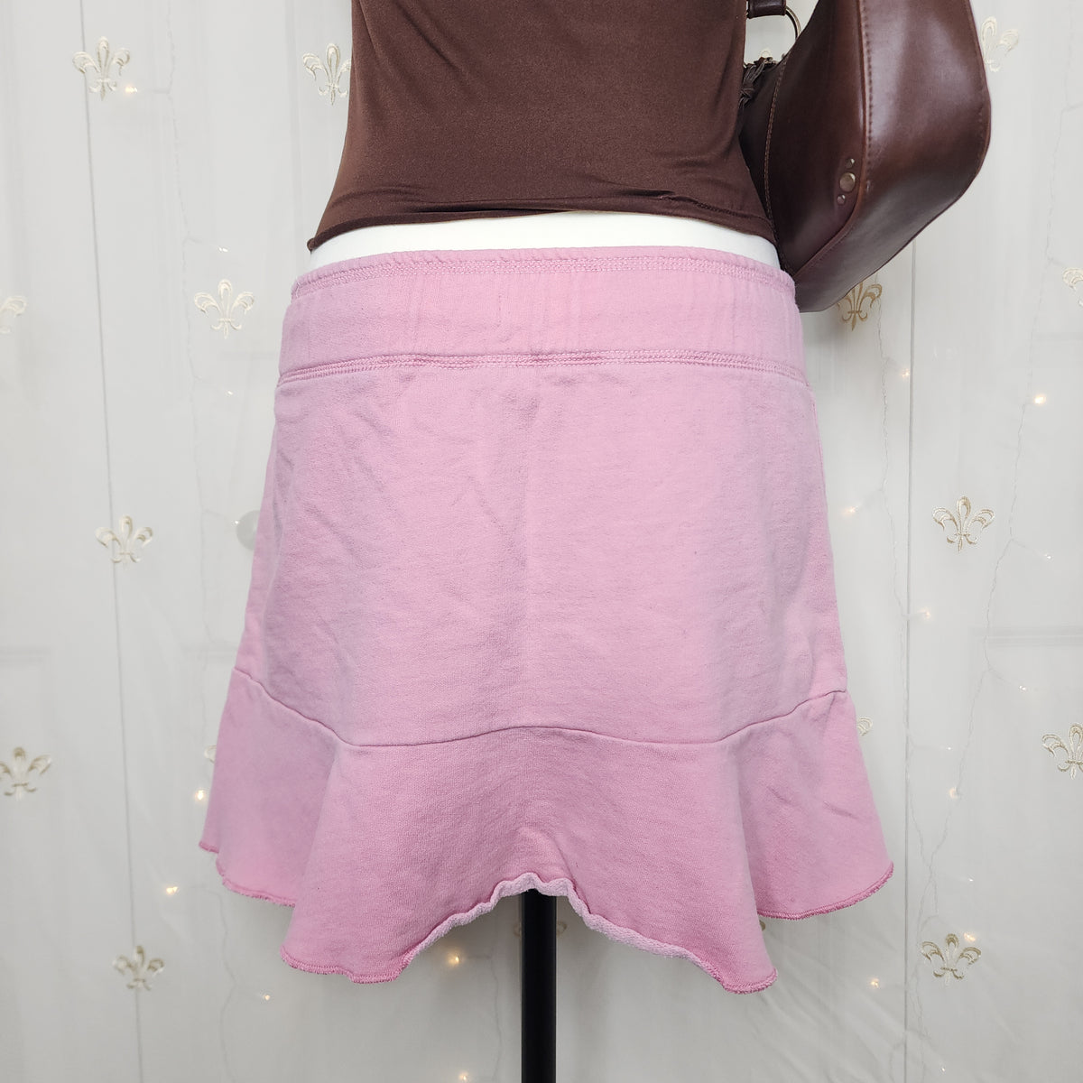 Y2K Mossimo Embroidered Flowy Baby Pink Circle Skirt