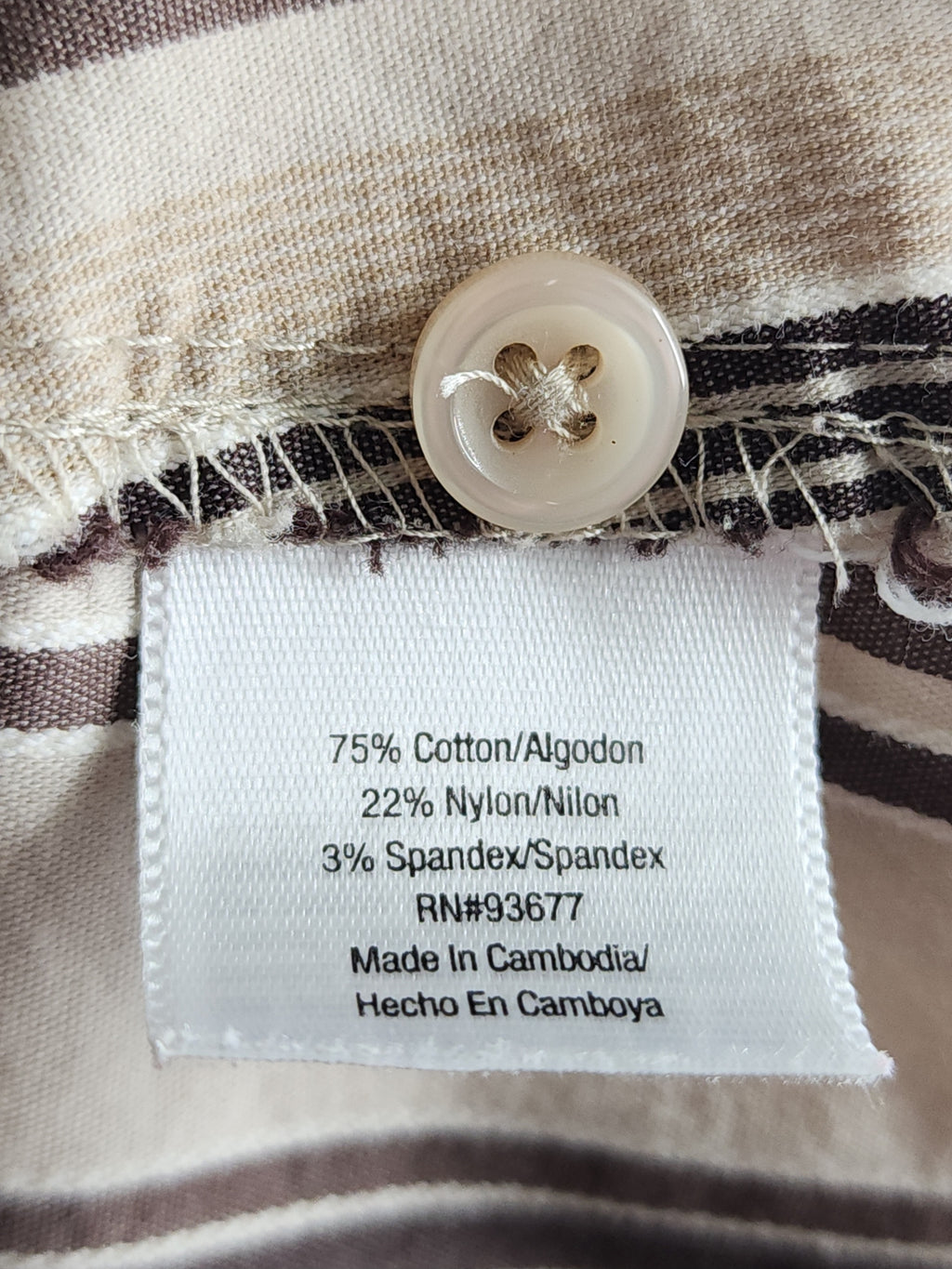 Brown Striped Button-Up Flannel