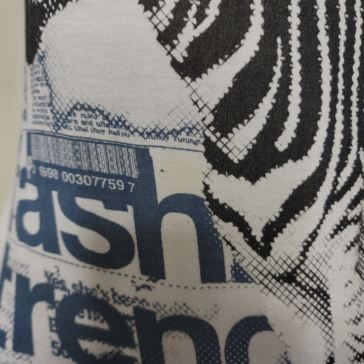 Y2K White Zebra Animal Print Open-Back Top