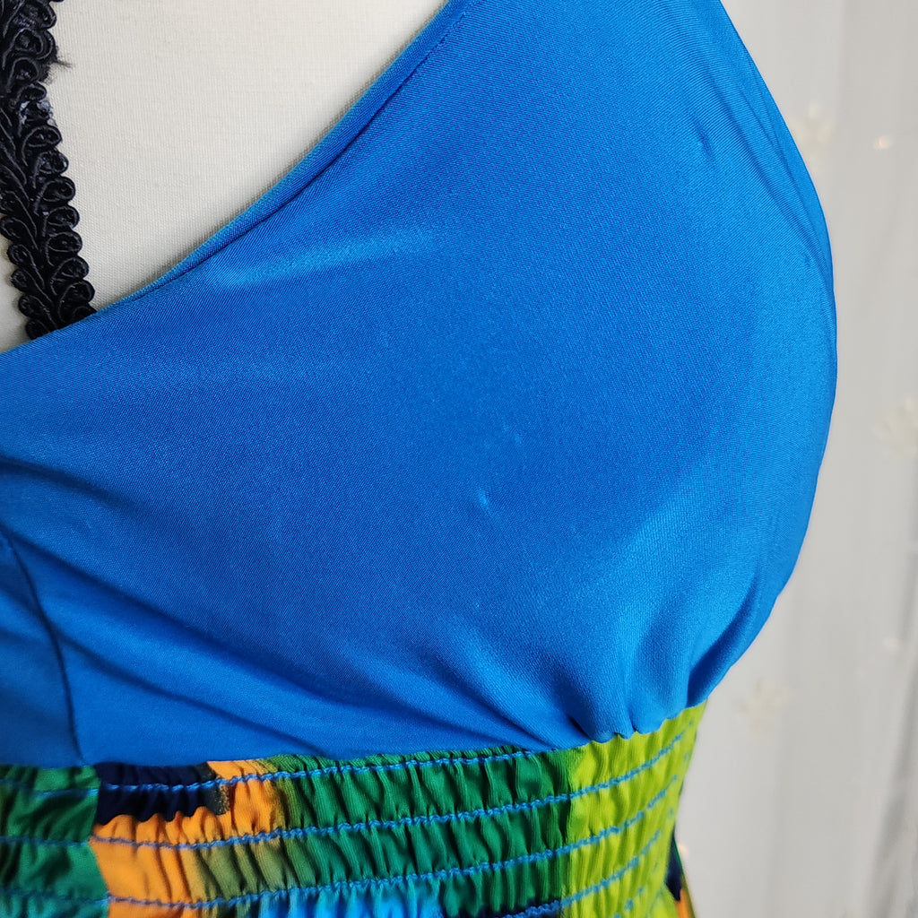 Y2K Babydoll Unique Colorful Spaghetti Strapped Flowy Top