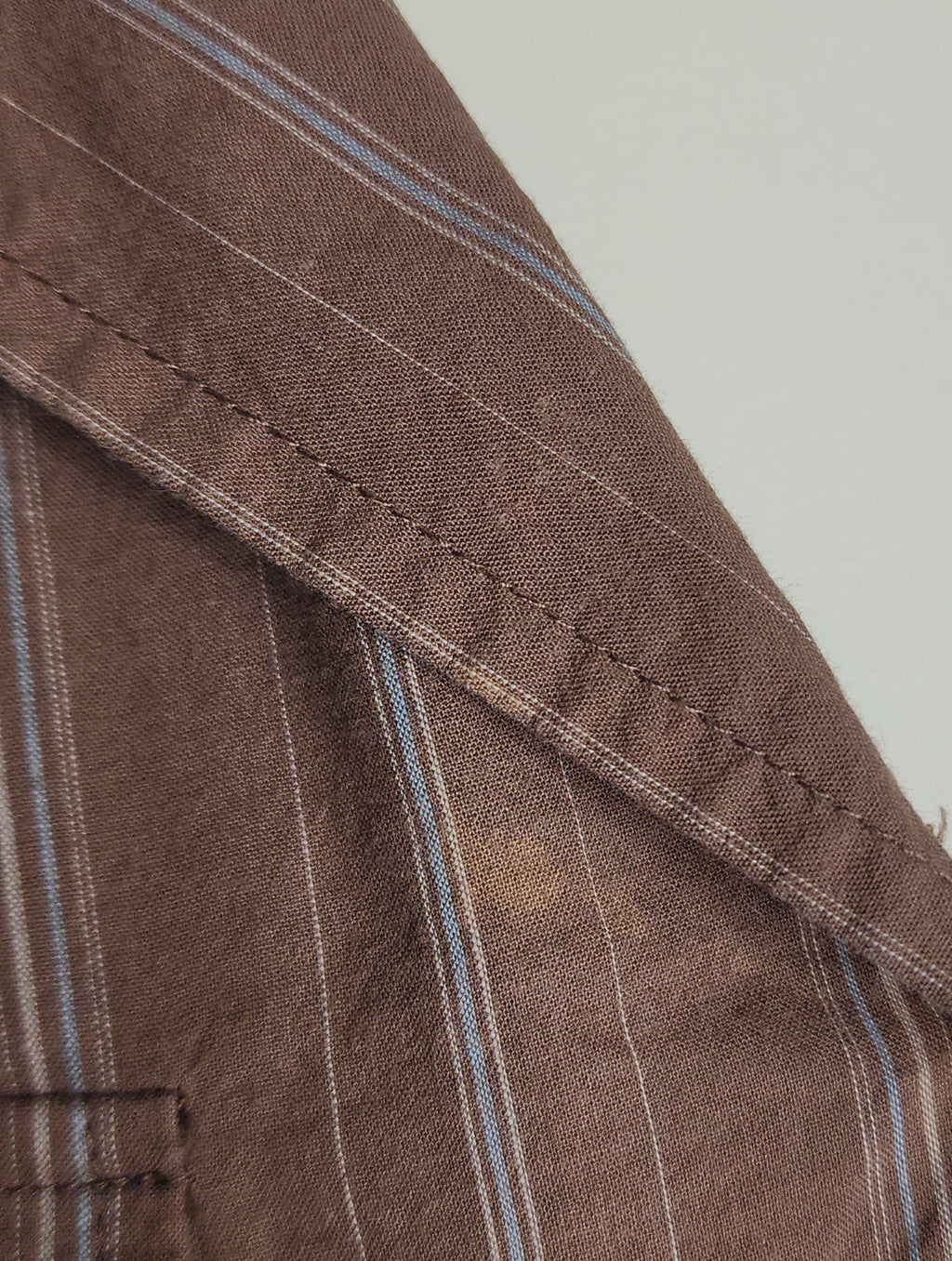 Brown Striped Button-Up Flannel