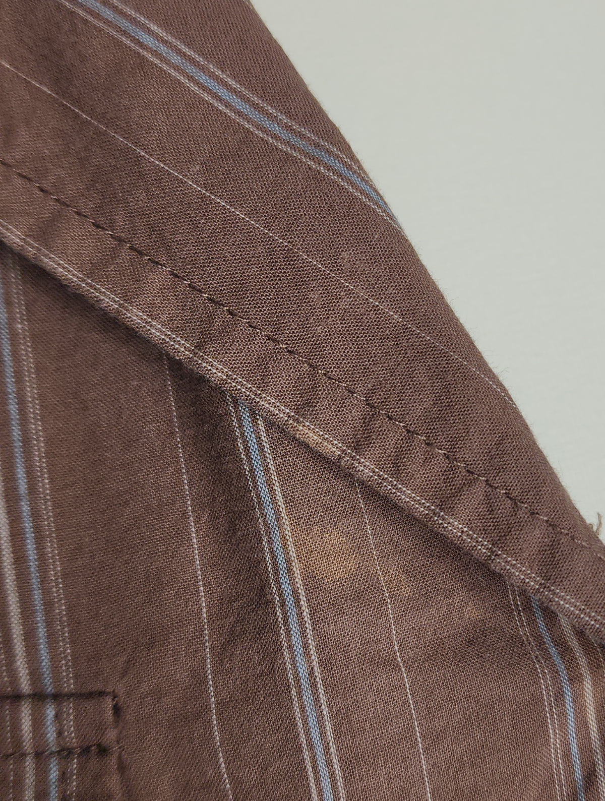 Brown Striped Button-Up Flannel