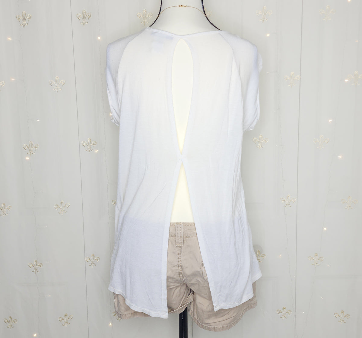 Y2K White Zebra Animal Print Open-Back Top
