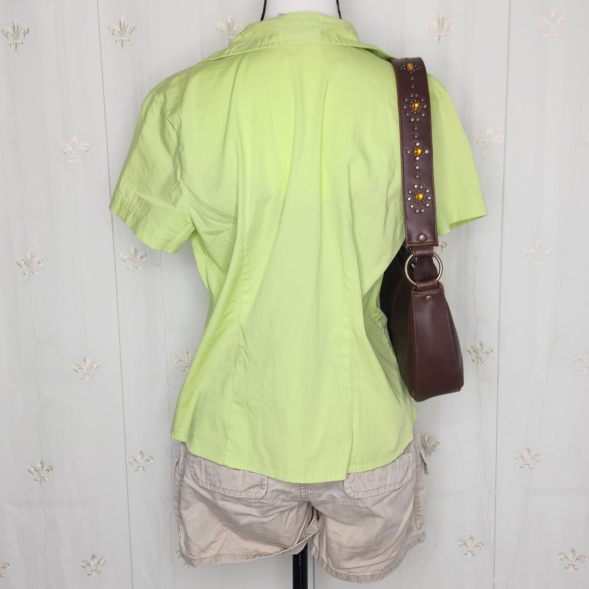 Light Green Button-Up Flannel