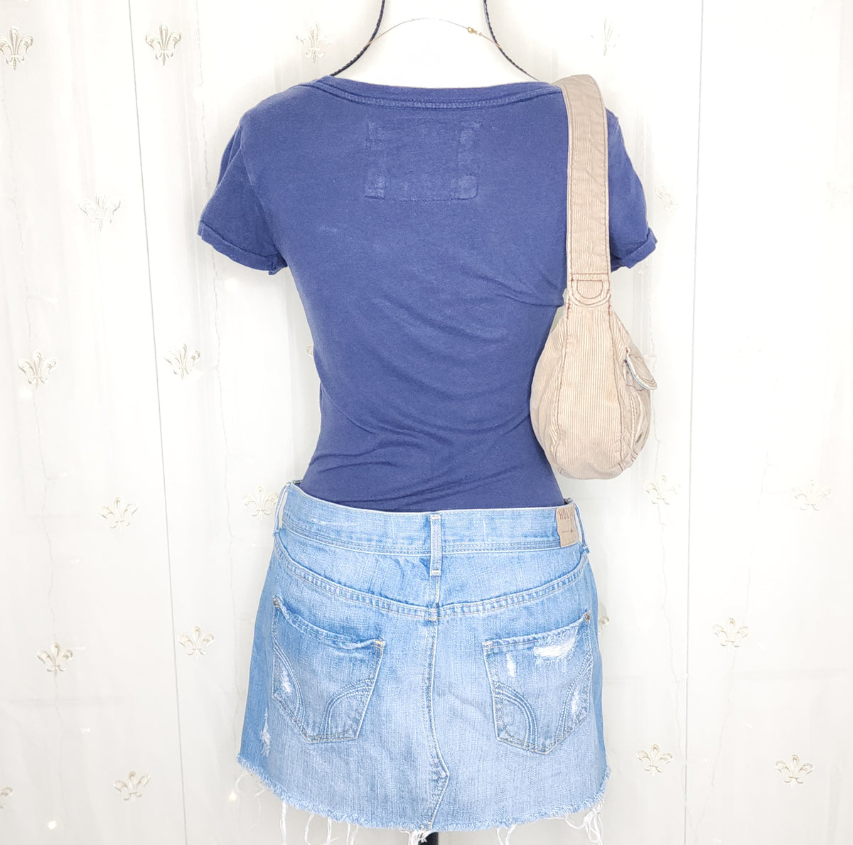 Y2K Aéropostale Navy Blue Spell-Out Graphic Print Top