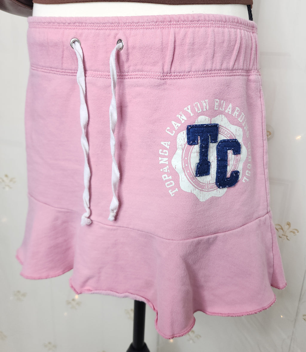 Y2K Mossimo Embroidered Flowy Baby Pink Circle Skirt