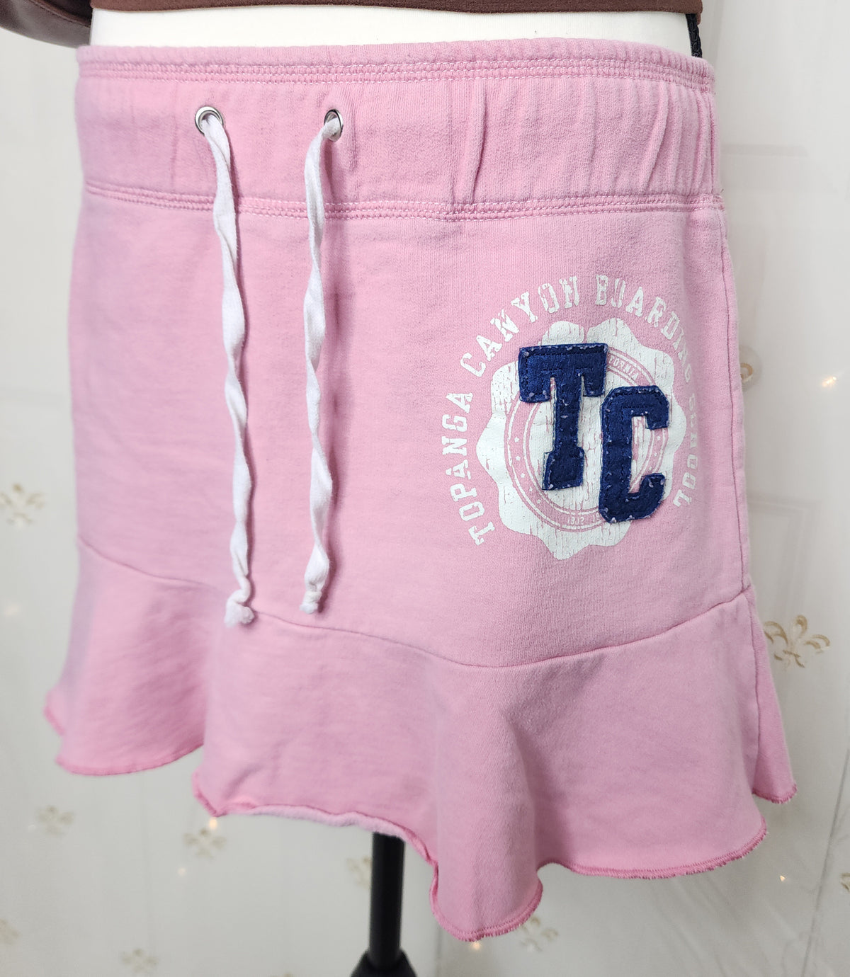 Y2K Mossimo Embroidered Flowy Baby Pink Circle Skirt