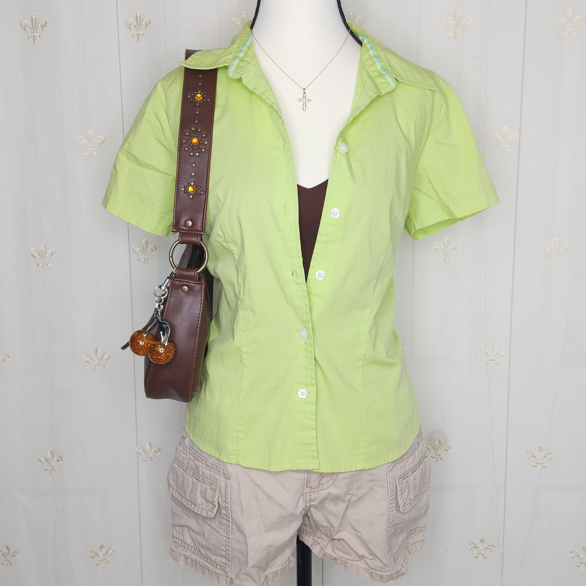 Light Green Button-Up Flannel